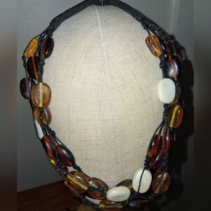 Elegant Multicolor Beaded Necklace 8.5in Togle